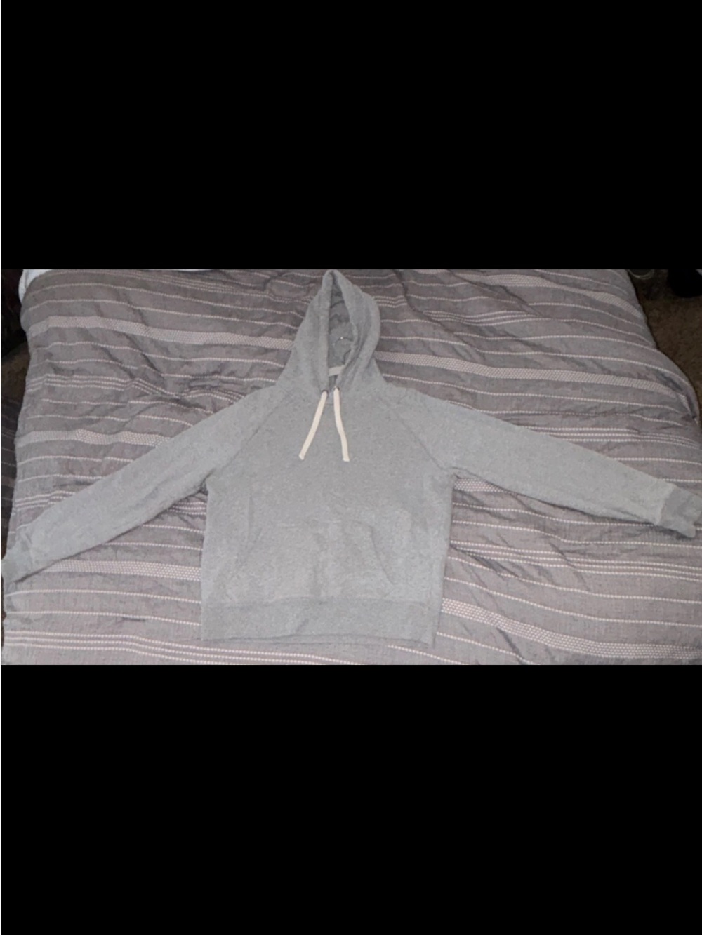 GAP Light Gray Crewneck Hoodie with Drawcord